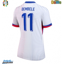 Frankrike Ousmane Dembele #11 Bortedrakt Dame EM 2024 Kortermet